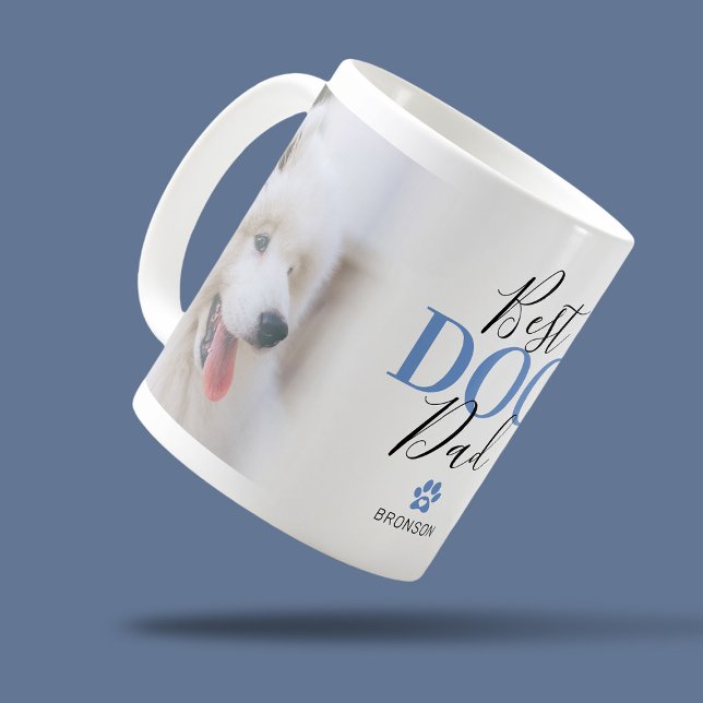 Mug Meilleur Chien Papa Animal de compagnie Photo Café (Créateur téléchargé)