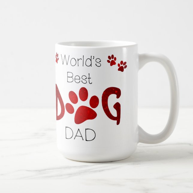 Mug Meilleur chien papa du monde - Amoureux des chiens (Droite)