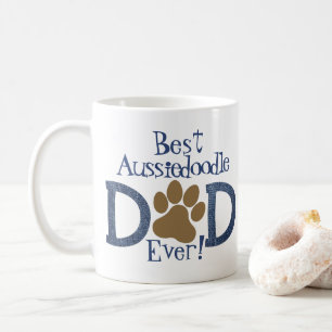 Mug Meilleur Chien Papa, Empreinte de patte & Denim, p