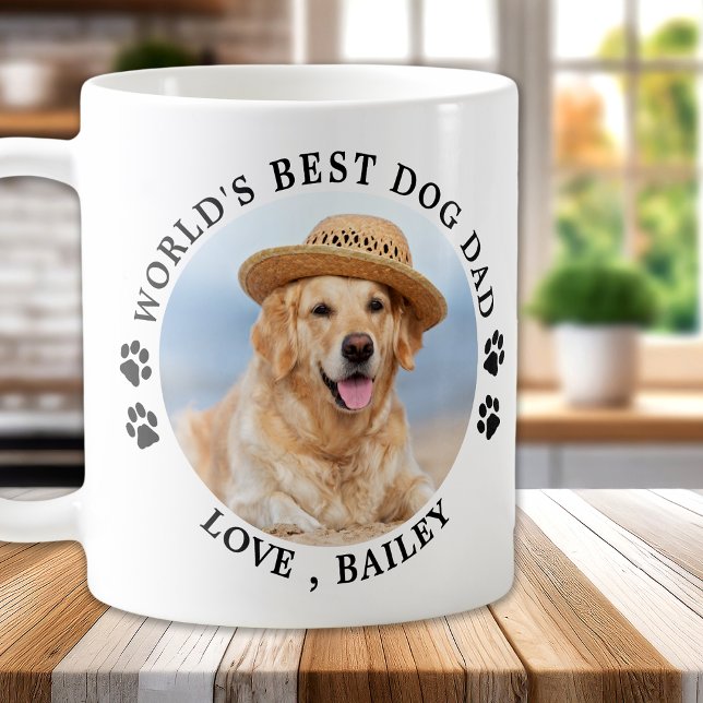 Mug Meilleur chien papa Empreintes de pattes du monde  (Créateur téléchargé)