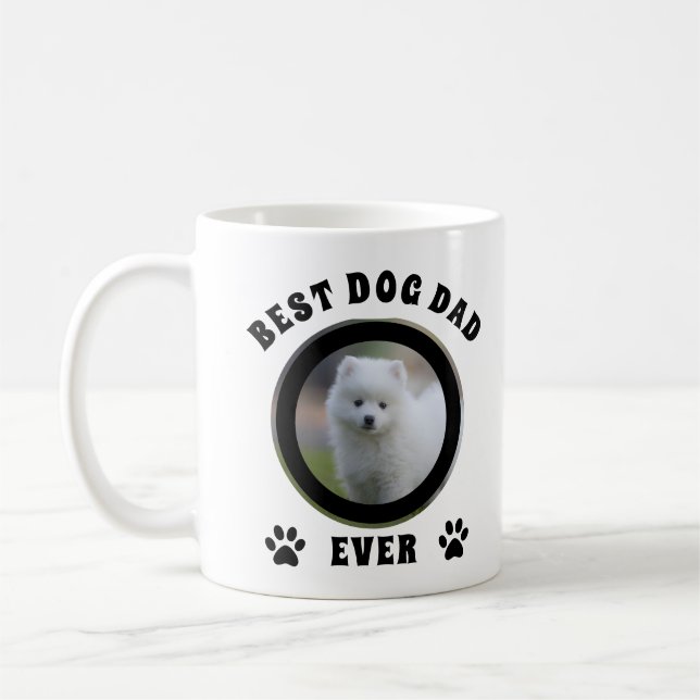 Mug Meilleur Chien Papa Jamais Personnalisé Photo Pers (Gauche)