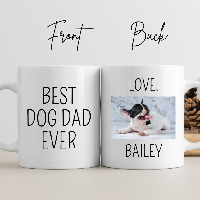 Mug Meilleur Chien Papa Jamais Personnaliser Photo Pap (Créateur téléchargé)