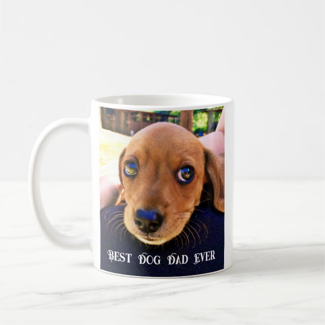 Mug Meilleur Chien Papa Jamais Photo Animaux Amusants  (Gauche)