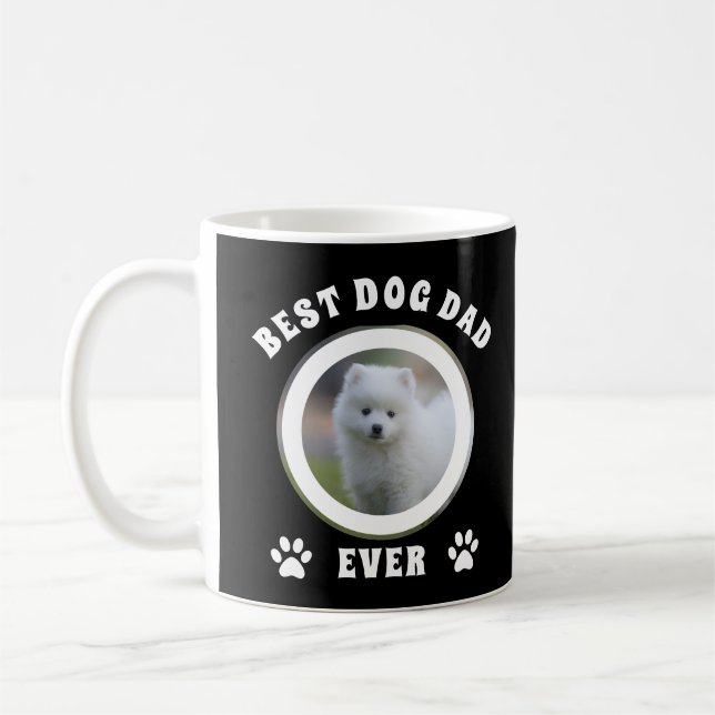 Mug Meilleur Chien Papa Jamais Photo Personnalisée Caf (Gauche)