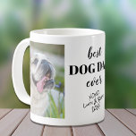 Mug Meilleur Chien Papa Jamais Photos Personnalisées<br><div class="desc">Célébrez le meilleur papa chien de tous les temps avec cette tasse personnalisée. Vous pouvez facilement ajouter deux photos de votre(vos) chien(s),  nom(s) et année.</div>