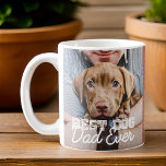 Mug Meilleur Chien Papa Jamais une photo personnalisée<br><div class="desc">Ce design simple et classique est composé de typographie serif et d'ajouter une photo personnalisée</div>