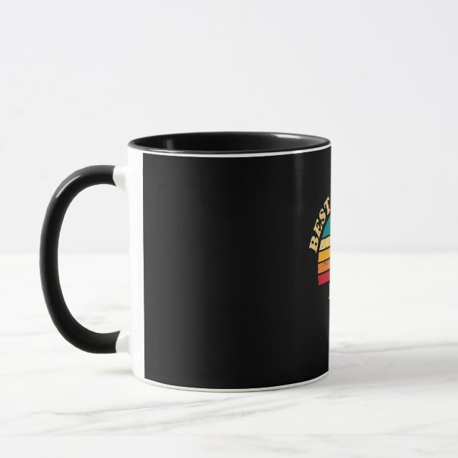 Mug Meilleur Chien Papa Jamais Vintage Graphisme (Gauche)