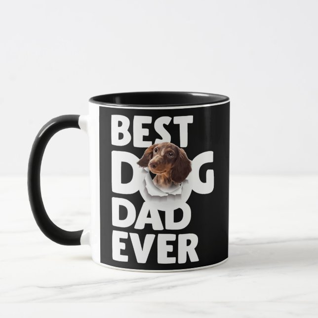 Mug Meilleur chien père jamais Dachshund Fête des père (Gauche)