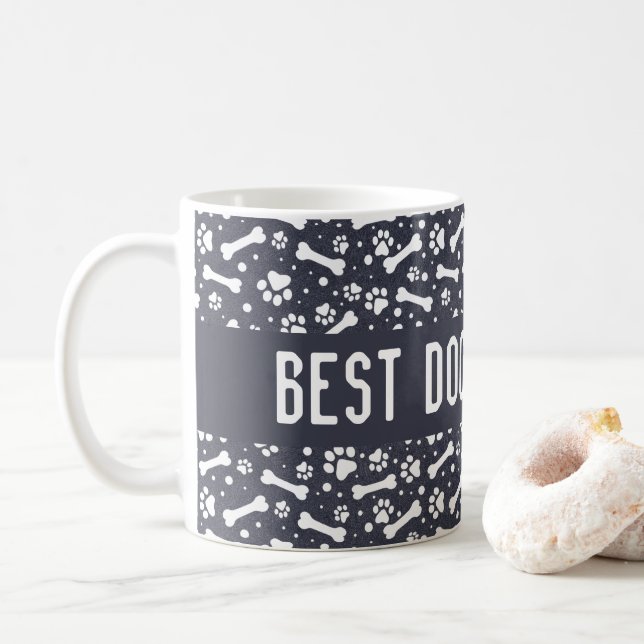 Mug Meilleur chien père jamais Empreinte de patte (Avec donut)