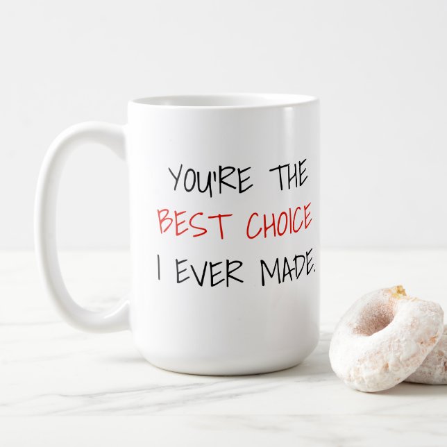 Mug Meilleur choix de photos personnalisées jamais un  (Avec donut)
