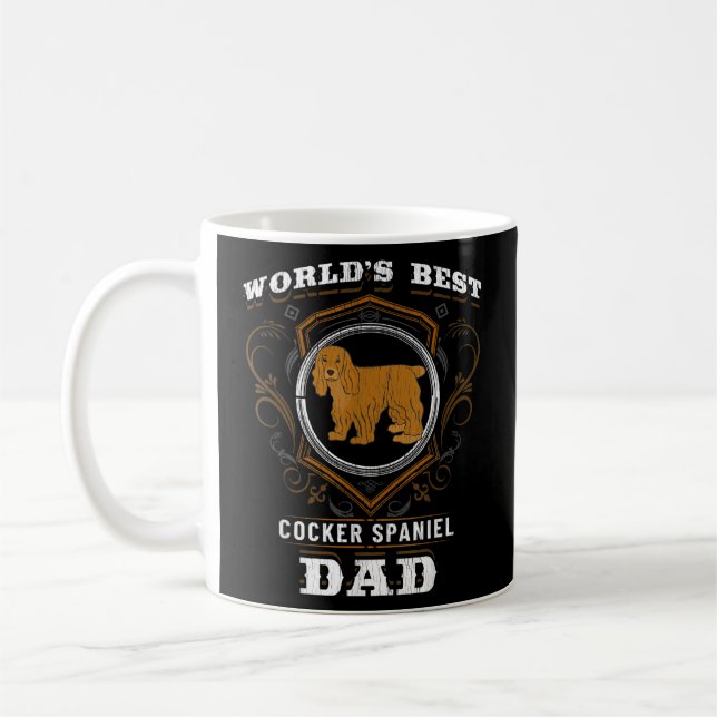 Mug Meilleur Cocker au monde pour hommes Spaniel Papa  (Gauche)