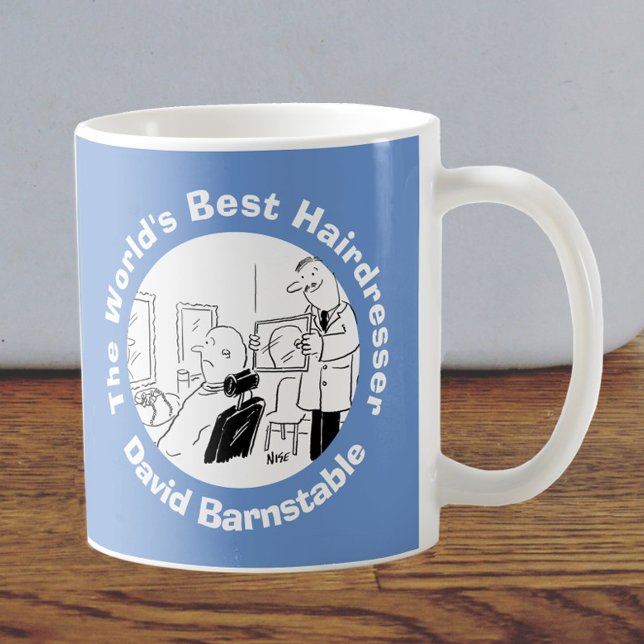 Mug Meilleur coiffeur au monde à personnaliser (Créateur téléchargé)