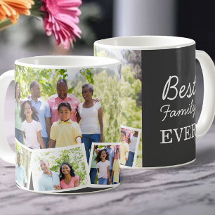 Mug Meilleur Collage de photos de famille jamais 4 Gri