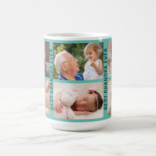 Mug Meilleur Collage personnalisé photo de Grand-pèr