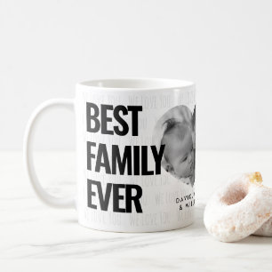 Mug Meilleur collage photo de famille et texte personn
