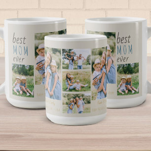 Mug Meilleur Collage photo de maman jamais personnalis