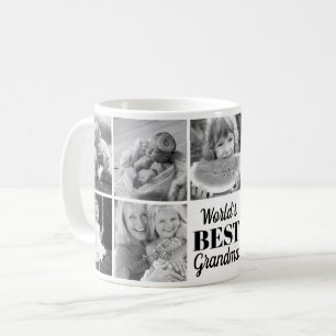 Mug Meilleur collage photo noir et blanc de grand-mère