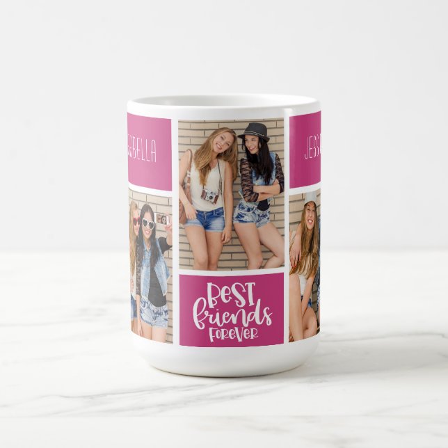 Mug Meilleur Collage photo tendance pour Amis Forever  (Centre)