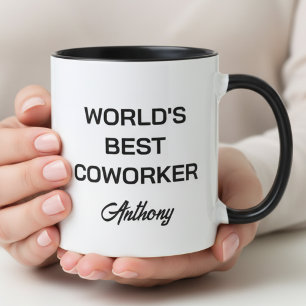 Mug Meilleur Collègue au Monde Nom Personnalisé