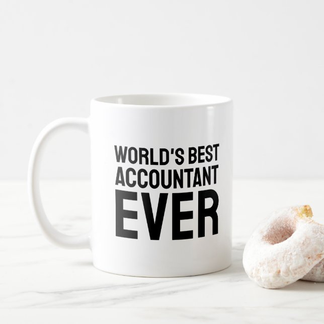 Mug Meilleur comptable au monde | Drôle (Avec donut)