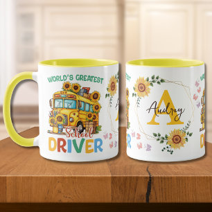 Mug Meilleur conducteur de bus scolaire au monde perso