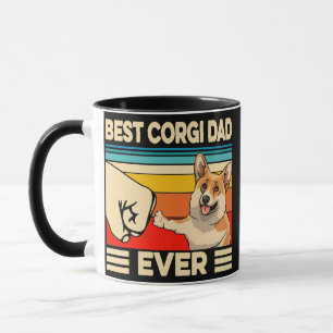 Mug Meilleur Corgi Papa Jamais Rétro Vintage 60s les a