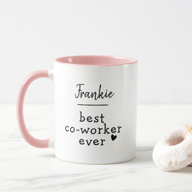 Mug Meilleur Coworker Personnalisé Jamais Colleague Ro (Avec donut)