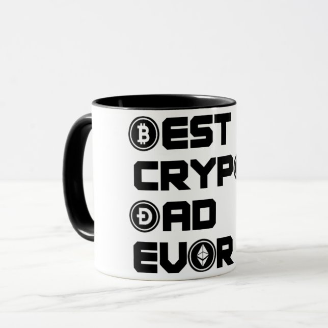 Mug Meilleur Crypto Papa (Devant gauche)