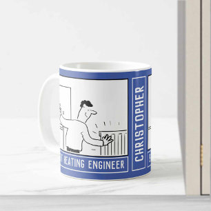 Mug Meilleur dessin de l'ingénieur de chauffage avec n