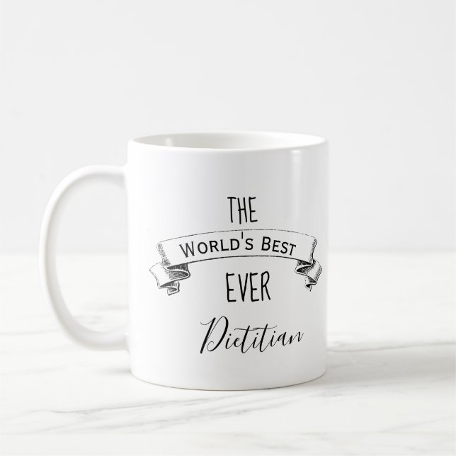 Mug Meilleur Diététiste Personnalisée Au Monde (Gauche)