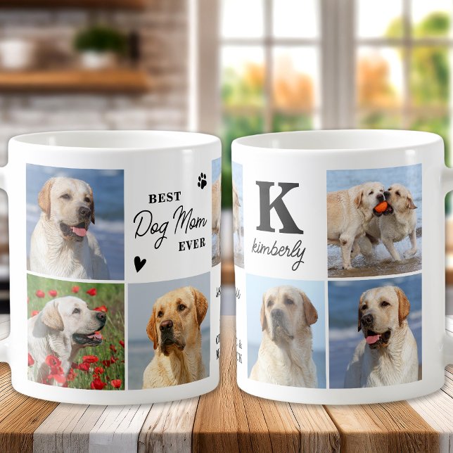 Mug Meilleur DOG MOM Toujours Personnalisé Moderne 7 P (Créateur téléchargé)