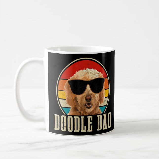 Mug Meilleur Doodle Papa Jamais Goldendoodle Dog Da du (Gauche)