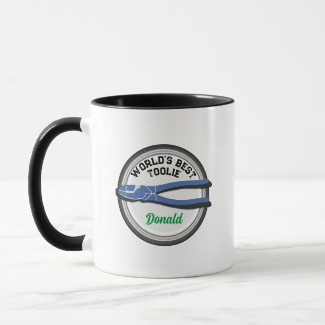 Mug Meilleur électricien Toolie du monde (Gauche)