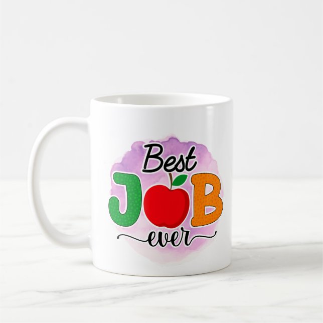 Mug Meilleur emploi enseignant jamais (Gauche)