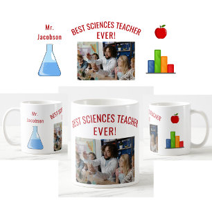 Mug Meilleur Enseignant en Sciences Nom de l'Ever Appr