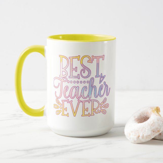 Mug Meilleur enseignant jamais (Avec donut)