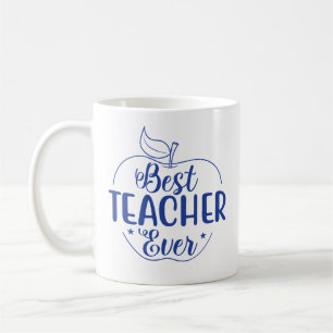 Mug Meilleur enseignant jamais Apple personnalisée