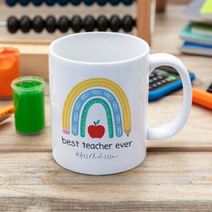 Mug Meilleur Enseignant Jamais Cadeau Personnalisé Ens