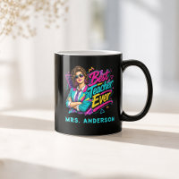 Meilleur Enseignant Jamais ! Personnalisé 80s Rétr