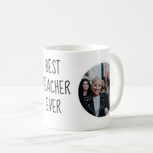 Mug Meilleur Enseignant Jamais Photo Musique Personnal (Devant droit)
