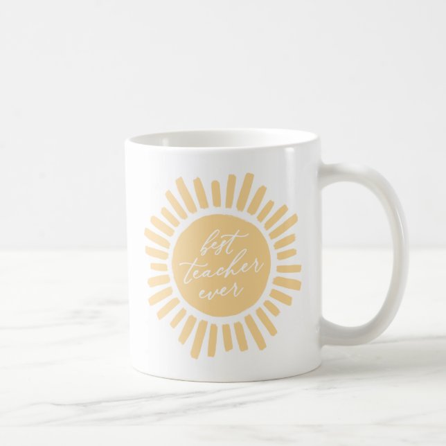Mug Meilleur enseignant jamais Sunshine Appréciation d (Droite)