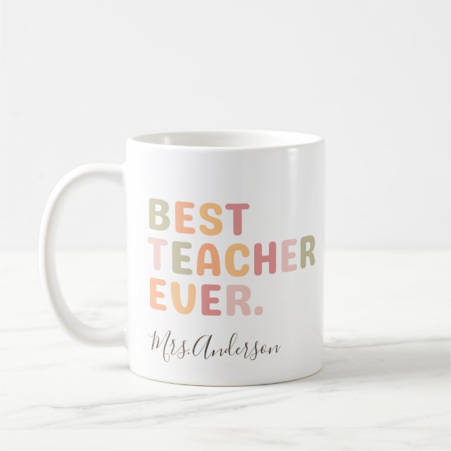 Mug Meilleur Enseignant Jour Enseignant Appréciation C (Gauche)