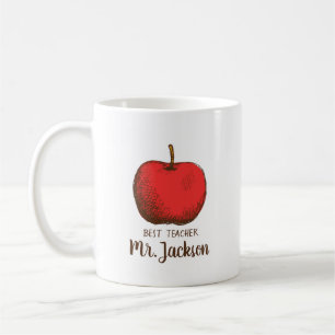 Mug Meilleur enseignant   Keych Apple moderne moderne 
