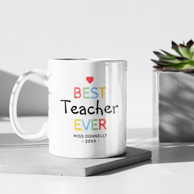 Mug Meilleur Enseignant Mignon de Tous les Temps (Créateur téléchargé)