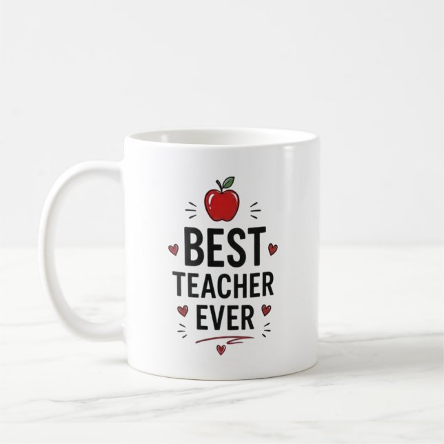 Mug Meilleur Enseignant Personnalisé (Gauche)