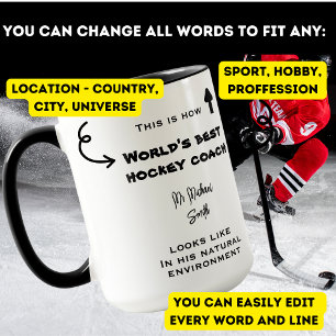 Mug Meilleur entraîneur de hockey des mondes cadeau de