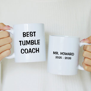 Mug Meilleur entraîneur de tumble avec nom