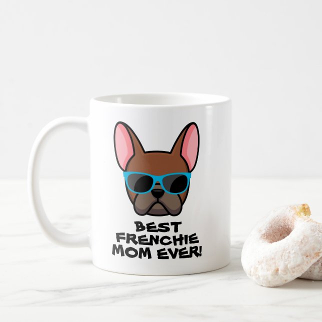 Mug Meilleur Frenchie Maman Fête des Mères Rouge Fête  (Avec donut)