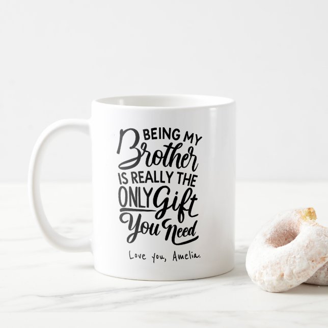 Mug Meilleur Frère | drôle de frère en droit cadeau Co (Avec donut)