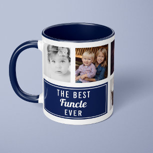 Mug Meilleur Funcle jamais Navy Blue Photo Oncle